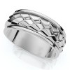 Pompeii3 7mm 14k Gold Men's Braided Design Wedding Band - 3 of 4