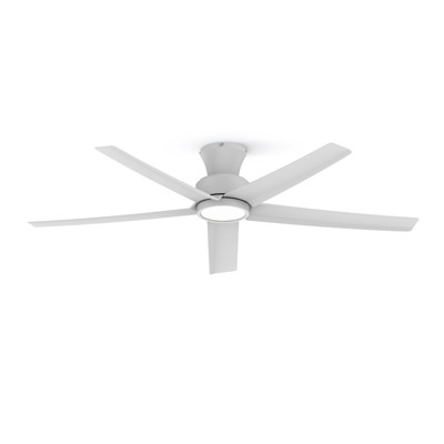 TALOYA 52 in. Indoor White LED Ceiling Fan with Light and Remote, Reversible Quiet DC Motor, 3 Color Light Kit