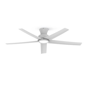 TALOYA 52 in. Indoor White LED Ceiling Fan with Light and Remote, Reversible Quiet DC Motor, 3 Color Light Kit - 1 of 4
