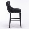 NicBex Dining Chairs Set of 2 Bar stool Upholstered Chair Contemporary Velvet Barstools with Button Tufted Decoration and Wooden Legs - 4 of 4