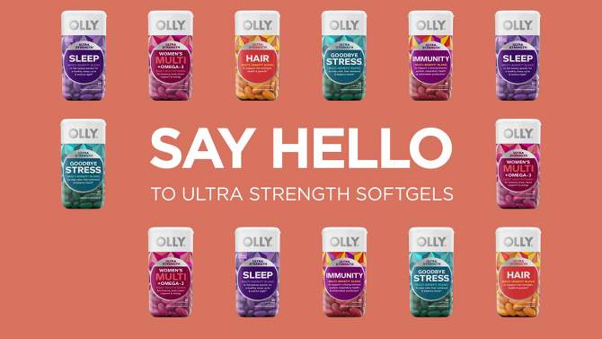 OLLY Ultra Strength Goodbye Stress Relief Softgels Supplement - 60ct, 2 of 12, play video