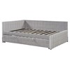 TiramisuBest Twin Over Full Metal Bunk Bed with Drawer and Lateral Storage Ladder and Wardrobe - 4 of 4