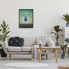 Stupell Industries Beauty and Birds at Night Blue Teal Illustration Black Framed Giclee Art - 2 of 4