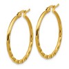 Chisel Stainless Steel Polished Yellow IP-plated Wavy Hoop Earrings - 3 of 4