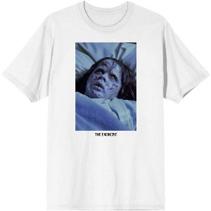 The Exorcist Possessed Regan MacNeil Mother, What's Wrong With Me? Unisex Adult White Short Sleeve Crew Neck Tee - 1 of 4