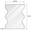 Wooakway 35.4"H 29.5"W Metal Accent Mirror Novelty Wall Mirror Asymmetrical Bathroom/Vanity Mirror Vertical/Horizontal Mounting - 3 of 4