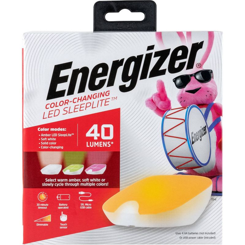 Energizer 60lm Battery Operated Tabletop Light Capacitive Touch Color Changing USB, 1 of 9