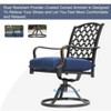 GlasFlength Patio Seating Set, 7 PCS Metal, Blue Cushions, 19.88"*20.47"*34.88" - 2 of 4