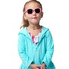 Gerber Baby and Toddler Girls' Swim Zipper Hoodie Terry Coverup - Aqua - 3T - 3 of 4