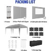 10X20Ft Outdoor Party Tent Gazebo, Waterproof Gazebo Canopy Tent, Heavy Duty Commercial Outdoor Canopy All Season with Storage Bag - 3 of 4