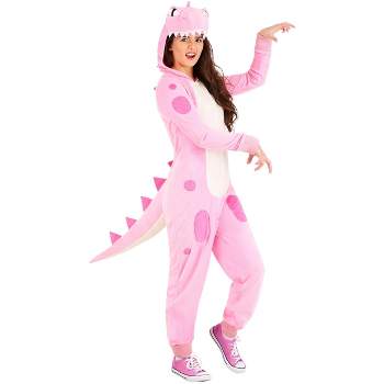 HalloweenCostumes.com Pink Dinosaur Women's Onesie
