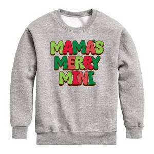 Boys' - Instant Message - Mamas Merry Little Graphic Long Sleeve Fleece Sweatshirt - 1 of 4