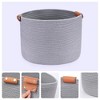Unique Bargains Handcrafted Cotton Rope Widened Handles Storage Baskets - 2 of 4