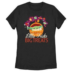 Women's Star Wars The Mandalorian Halloween Grogu Big Treats T-Shirt - 1 of 4