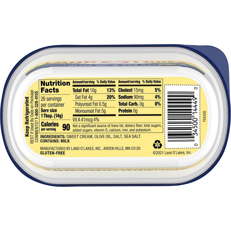 Land O Lakes  Butter with Olive Oil &#38; Sea Salt - 13oz, 3 of 6