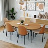 LeisureMod Tule Dining Chair with PU Leather/Velvet/Suede Seat and Black Steel Frame - 2 of 4