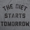 Mens Funny T Shirts The Diet Starts Tomorrow Sarcastic Food Novelty Tee For Men - Crazy Dog Men's T Shirt - image 2 of 4