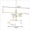 Mitzi Hikari 6 - Light Chandelier in  Aged Brass/Soft White - 4 of 4