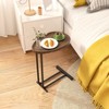 NicBex C Shaped Side Table Simple Modern Portable Coffee Table with Metal Frame and Wooden Tabletop for Sofa, Bedside - 2 of 4