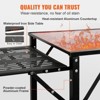 VEVOR Camping Kitchen Table, One-piece Folding Portable Cook Station with A Carrying Bag, Long Aluminum Camping Table 3 Side Tables, 2 Shelves - 4 of 4