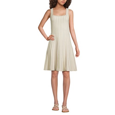 Lands' End Women's Square Neck Above Knee Sweater Dress