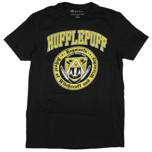 Harry Potter Men's Hufflepuff Dedication Patience Loyalty Adult T-Shirt - 1 of 3