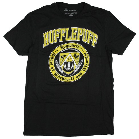 Seven Times Six Harry Potter Men's Hufflepuff Dedication Patience Loyalty Adult T-Shirt Black - image 1 of 3