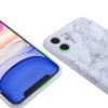 White Glossy Marble Case For iPhone, Soft Flexible Slim TPU Gel Rubber Smooth Cover, Shockproof and Anti-Scratch by Insten - 4 of 4