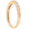 Pompeii3 1/2ct Diamond Wedding Ring 14K Yellow Gold Womens Stackable Band Jewelry Round - 2 of 4