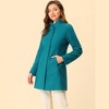 INSPIRE CHIC Women's Winter Stand Collar Single Breasted Mid-thigh Long Overcoat - 3 of 4