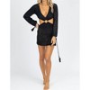 Women's KNIT LONG SLEEVE O-RING COVER UP - MABLE - 2 of 4