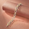 Ross-Simons Sterling Silver and 18kt Gold Over Sterling Twisted Oval-Link Bracelet - 3 of 4