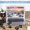 100PCS Reusable Cable Ties 6 Inches , Adjustable Cord Straps Wire Organizer Cord Wrap and Hook Loop Cable Management - 4 of 4