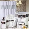 Creative Scents Quilted Mirror Shower Curtain with Liner - 4 of 4