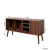 Syemin TV Stands and Consoles TV Stand Use in Living Room Furniture with 1 storage and 3 Shelves Cabinet, Brown, 53.15"*14.17"*26.38" - 3 of 4