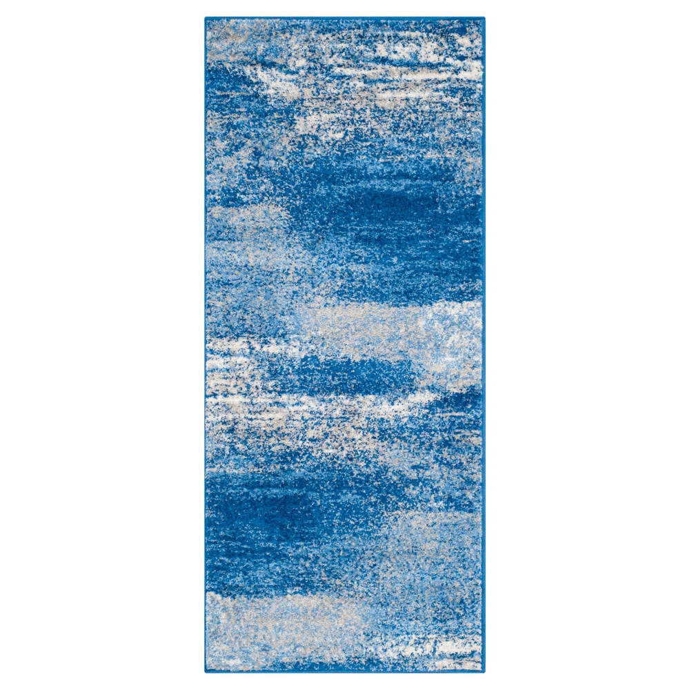 Nykko Accent Rug - Silver/Blue (2'6inx6') - Safavieh