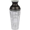 Kuissential Recipe Cocktail Shaker 16oz with Jigger, Strainer 6 Printed Mixed Drink Recipe Measurements on the Bottle - 3 of 4