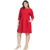 Plus Size Perfect Fit and Flare Pocket Dress - 24seven Comfort Apparel™ - 2 of 4