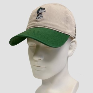 Men's Peanuts Baseball Hat - Cream/Green - 1 of 4