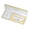 Stay Forever Young November Birthday Girl Yellow Heart Pendant 18 Inch Silver Plated Birthstone Necklace in Jewelry Box - 2 of 3