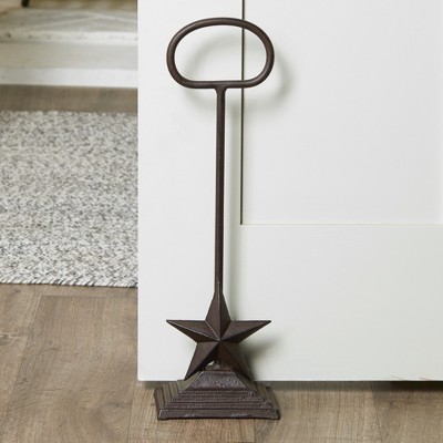 Lakeside Heavy Cast Iron Door Stop with Carrying Handle - Country Star