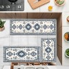 TopComfy Rugs Room Rugs Retro Ethnic Style Kitchen Carpet 3 Piece Set Niche Art Texture Infuses Retro for Living Room, White, 15.75"*9.84"*2.76" - 4 of 4