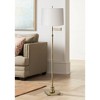 360 Lighting Swing Arm Floor Lamp 70" Tall Antique Brass White Mica Paper Drum Shade for Living Room Reading Bedroom - 2 of 3