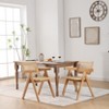 TiramisuBest Set of 2 Counter Height Swivel Barstools, 26in H Seat Height, Upholstered Fabric in Ivory, Wood & Fabric Beige Bar Stools - 2 of 4