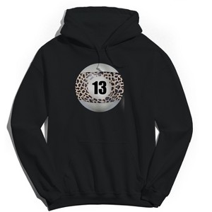 Rerun Island Men's 13 Ball Animal Print Long Sleeve Graphic Cotton Sweatshirt Hoodie - 1 of 4