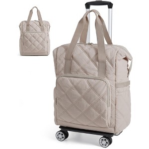 Rolling Duffle Bag with Wheels, 35L Carry on Travel Bag with Detachable Wheels, PVC Wet Pocket Duffel bag - 1 of 4