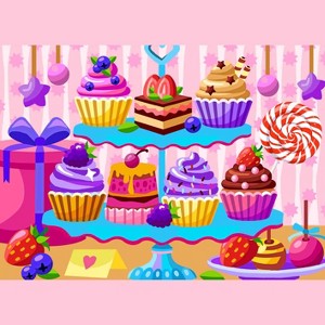 Brain Tree - Cake World 1000 Piece Puzzles for Adults-Jigsaw Puzzles-With 4 Puzzle Sorting Trays- Random Cut - 27.5"Lx19.5"W - 1 of 4