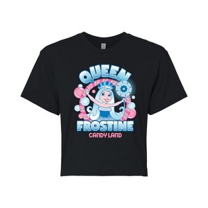 Women's - Candy Land - Queen Frostine Cropped Graphic T-Shirt - 1 of 4