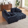Aukfa 108.2"L-Shaped Chenille Sectional Sofa with Chaise,No Assembly Required Modular Sofa,Tufted Upholstery,Blue - 4 of 4