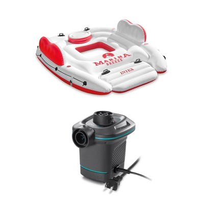 Intex Inflatable Island Float Raft | Intex 120V Quick Fill AC Electric Air Pump